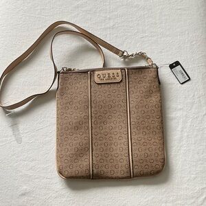 Guess Brown Logo Crossbody Bag
